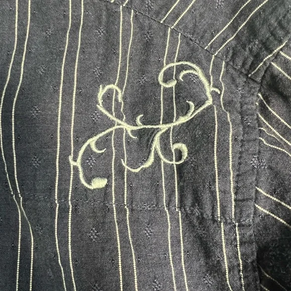 Wrangler Men's Blue Striped Shirt - Picture 2 of 5